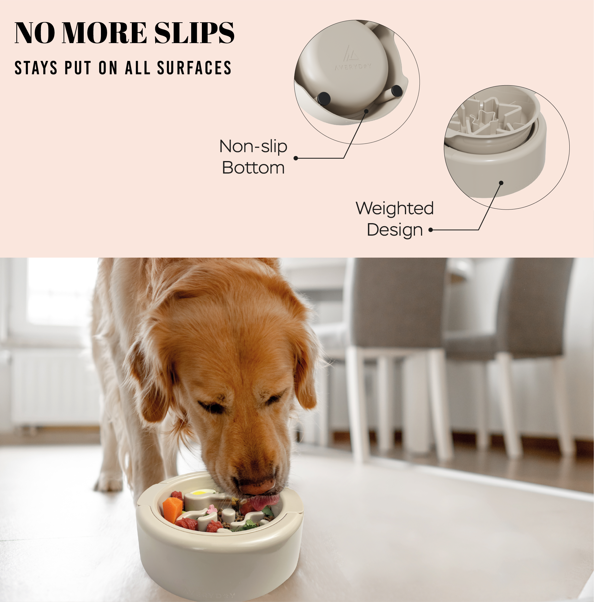 3 Pack Slow Feeder Dog Bowl Set – AveryDay